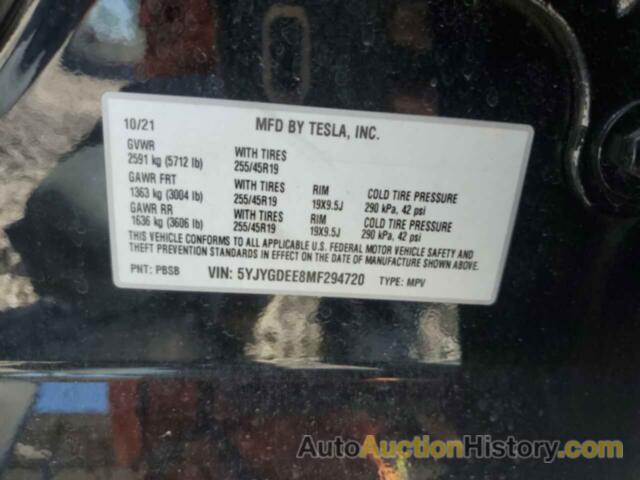 TESLA MODEL Y, 5YJYGDEE8MF294720