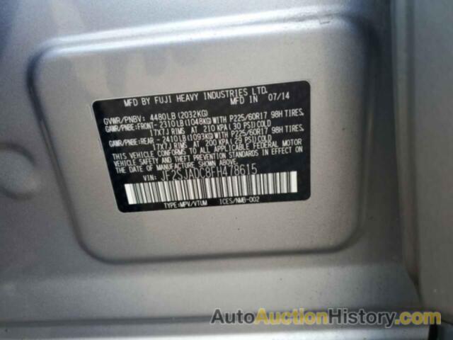 SUBARU FORESTER 2.5I PREMIUM, JF2SJADC8FH478615