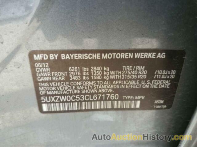 BMW X5 XDRIVE35D, 5UXZW0C53CL671760