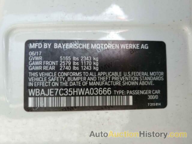 BMW 5 SERIES XI, WBAJE7C35HWA03666