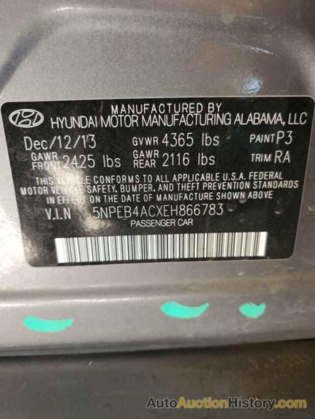 HYUNDAI SONATA GLS, 5NPEB4ACXEH866783