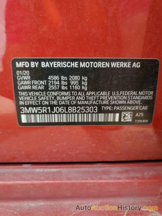 BMW 3 SERIES, 3MW5R1J06L8B25303