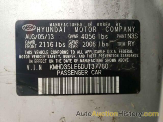 HYUNDAI ELANTRA, KMHD35LE6DU137760