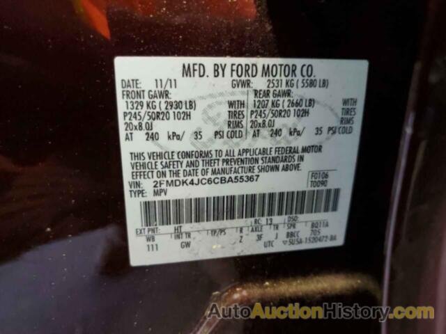 FORD EDGE SEL, 2FMDK4JC6CBA55367