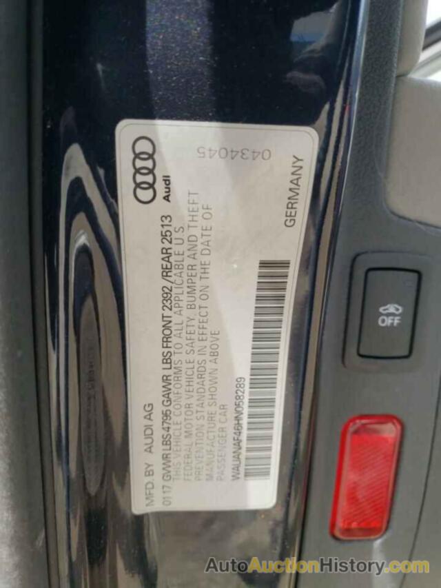 AUDI A4 PREMIUM, WAUANAF46HN058289