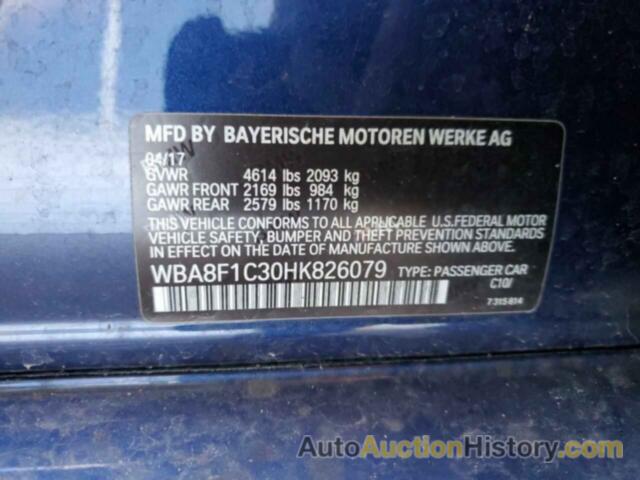 BMW 3 SERIES D XDRIVE, WBA8F1C30HK826079