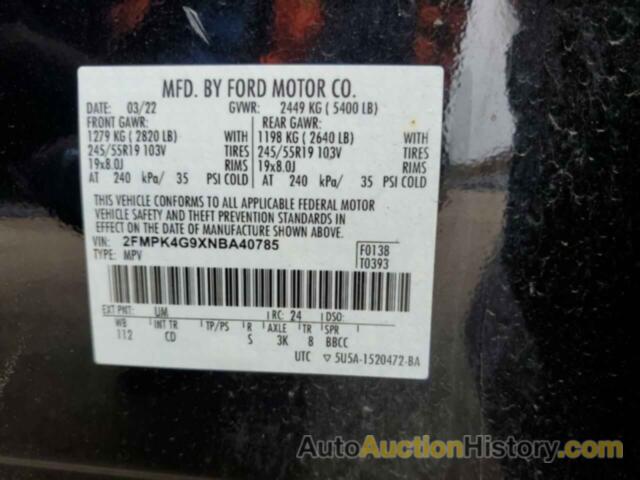 FORD EDGE SE, 2FMPK4G9XNBA40785