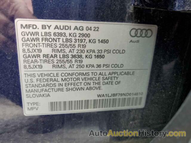 AUDI Q7 PREMIUM PLUS, WA1LJBF79ND014810