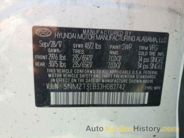 HYUNDAI SANTA FE, 5NMZT3LB3JH082742