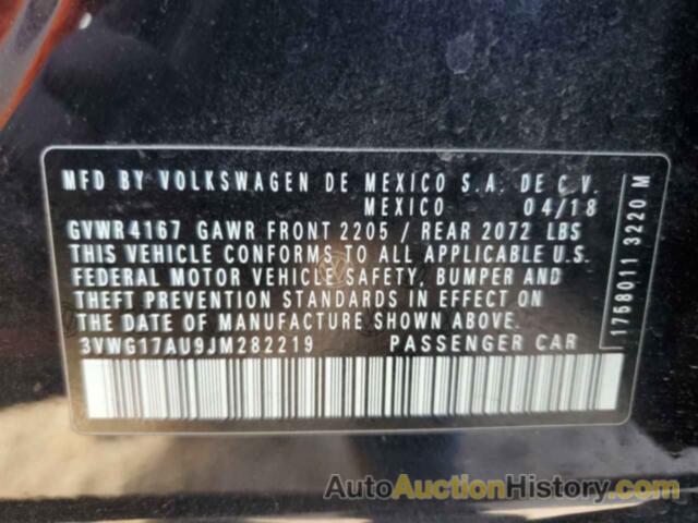 VOLKSWAGEN GOLF S, 3VWG17AU9JM282219