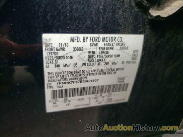 FORD EXPLORER LIMITED, 1FMHK7F87BGA01607