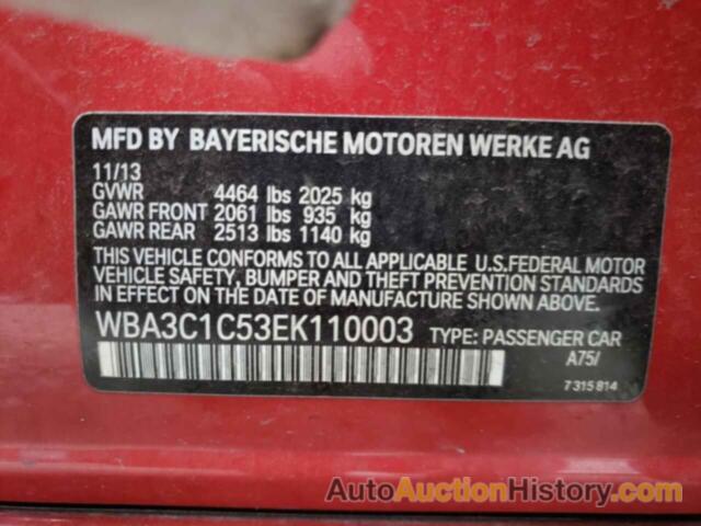 BMW 3 SERIES I SULEV, WBA3C1C53EK110003