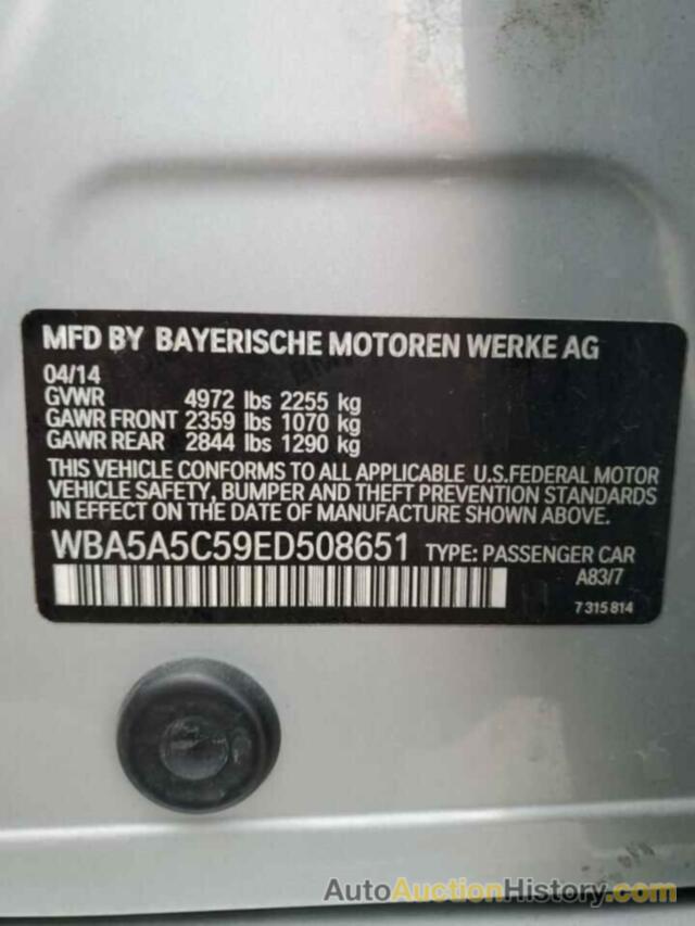 BMW 5 SERIES I, WBA5A5C59ED508651