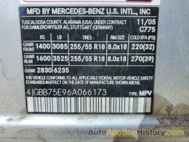 MERCEDES-BENZ M-CLASS 500, 4JGBB75E96A066173