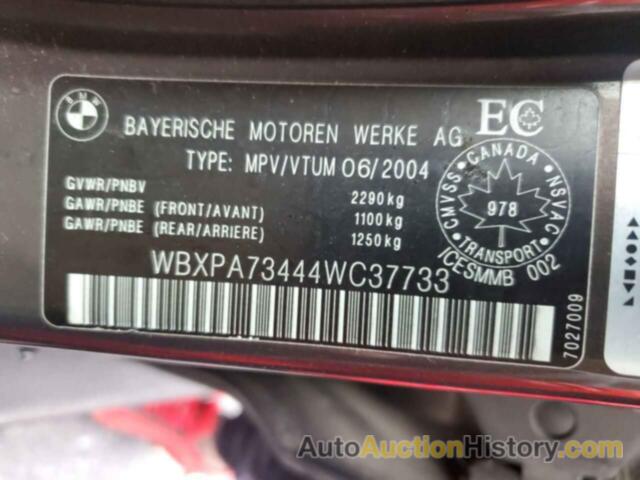 BMW X3 2.5I, WBXPA73444WC37733