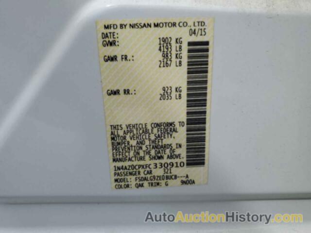 NISSAN LEAF S, 1N4AZ0CPXFC330910