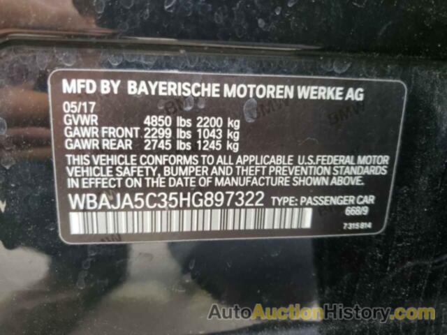 BMW 5 SERIES I, WBAJA5C35HG897322
