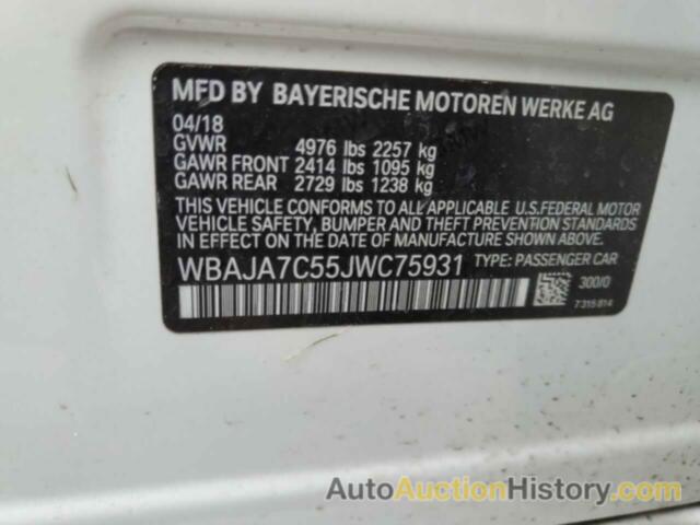 BMW 5 SERIES XI, WBAJA7C55JWC75931