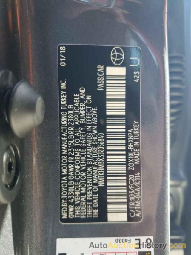 TOYOTA C-HR XLE, NMTKHMBX3JR056840