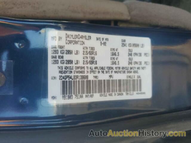 DODGE CARAVAN ES, 2D4GP54L83R139608