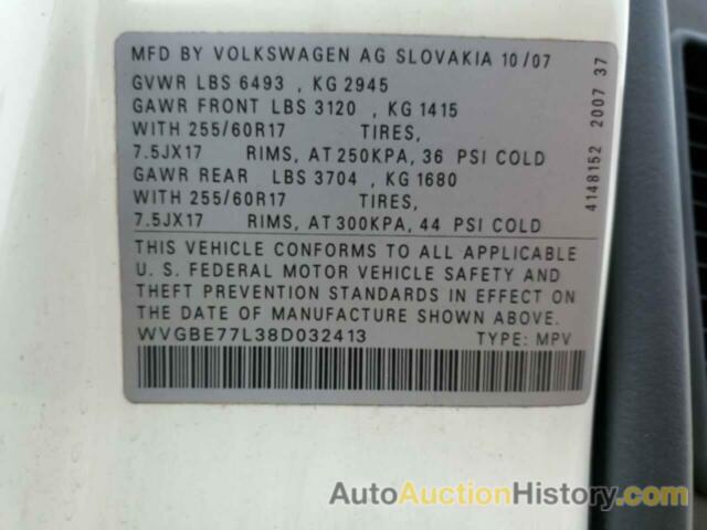 VOLKSWAGEN TOUAREG V6, WVGBE77L38D032413