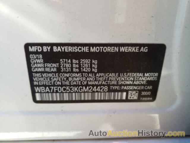 BMW 7 SERIES I, WBA7F0C53KGM24428