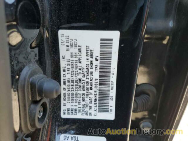 HONDA CRV TOURING, 5J6RM4H93FL096679