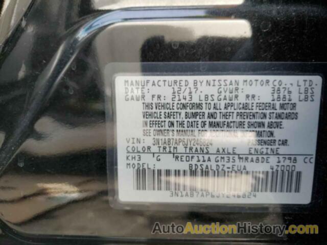 NISSAN SENTRA S, 3N1AB7AP6JY246824