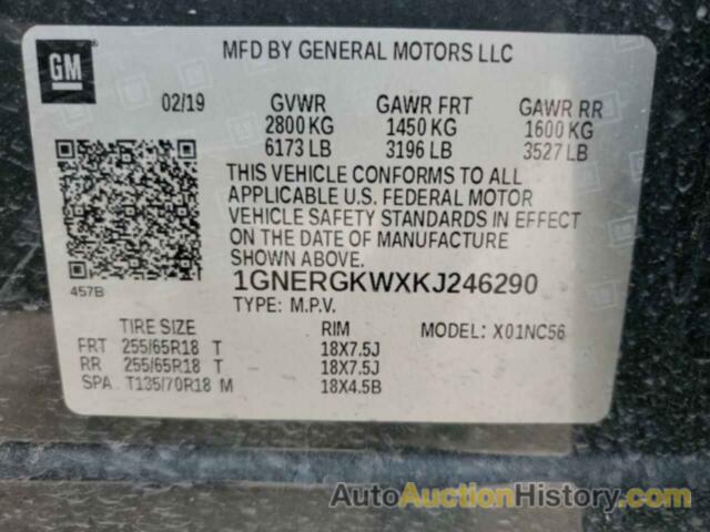 CHEVROLET TRAVERSE LT, 1GNERGKWXKJ246290