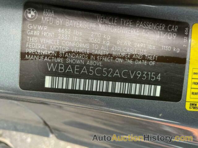 BMW 6 SERIES I, WBAEA5C52ACV93154