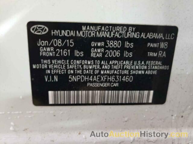 HYUNDAI ELANTRA SE, 5NPDH4AEXFH631460