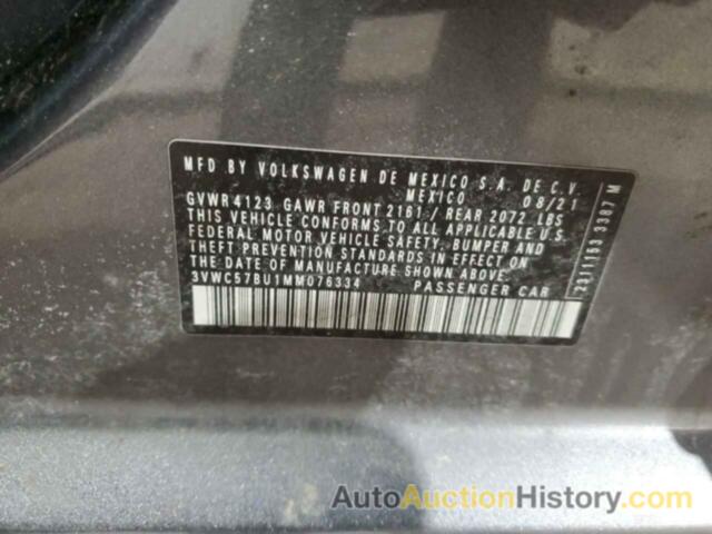 VOLKSWAGEN JETTA S, 3VWC57BU1MM076334