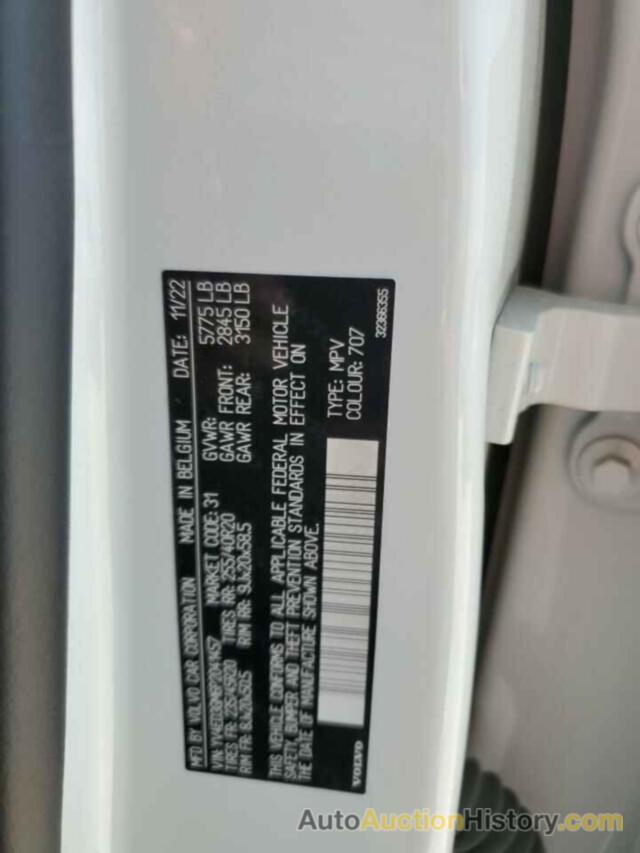 VOLVO C40 RECHAR RECHARGE ULTIMATE, YV4ED3GM6P2041457