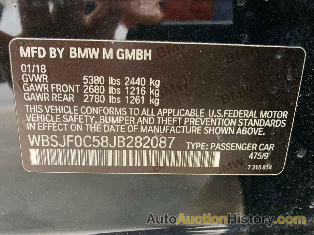 BMW M5, WBSJF0C58JB282087