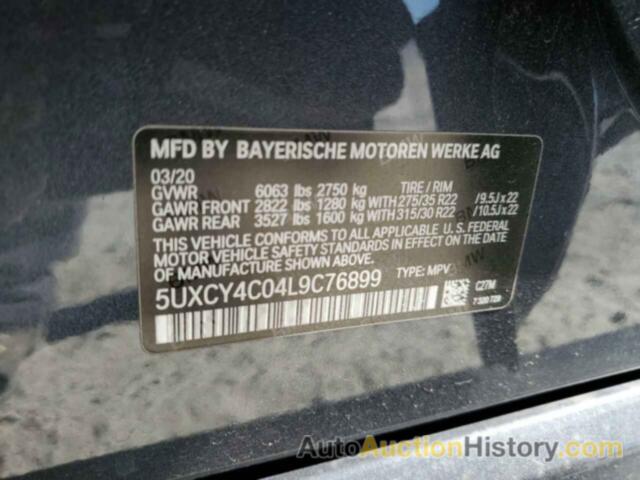 BMW X6 SDRIVE 40I, 5UXCY4C04L9C76899
