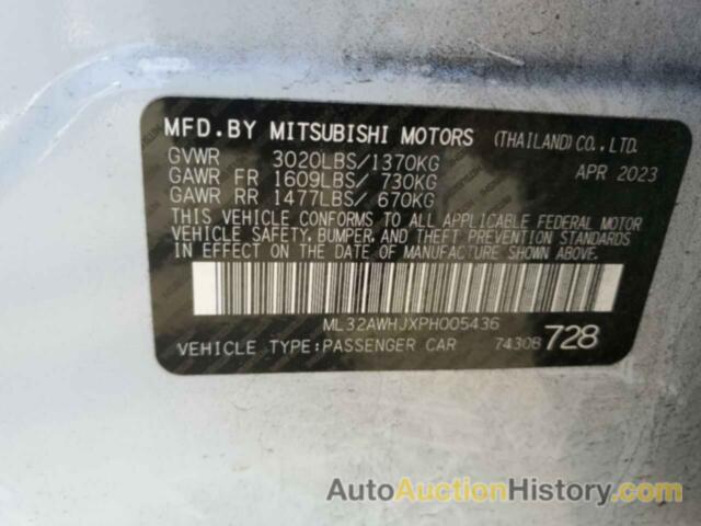 MITSUBISHI MIRAGE SE, ML32AWHJXPH005436