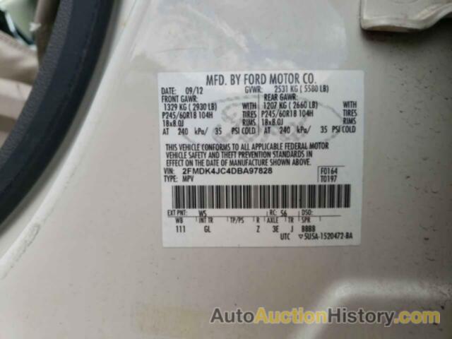 FORD EDGE SEL, 2FMDK4JC4DBA97828