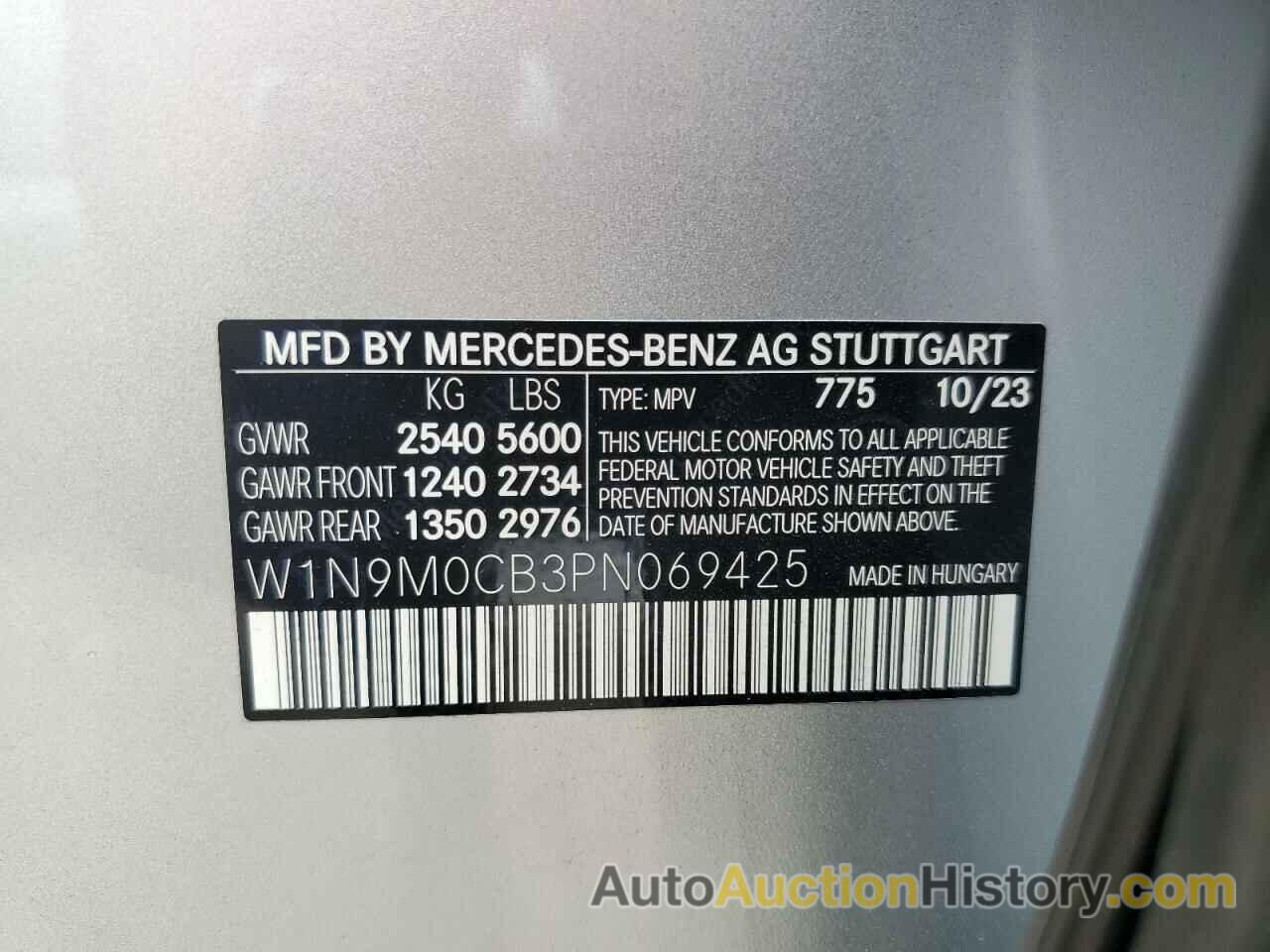 MERCEDES-BENZ EQB 250+ 250+, W1N9M0CB3PN069425