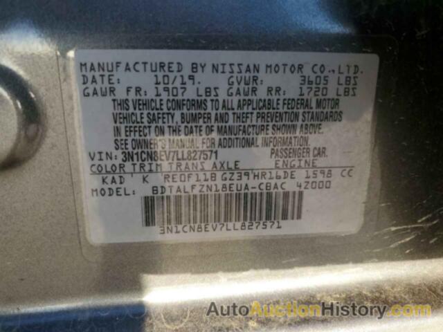 NISSAN VERSA SV, 3N1CN8EV7LL827571