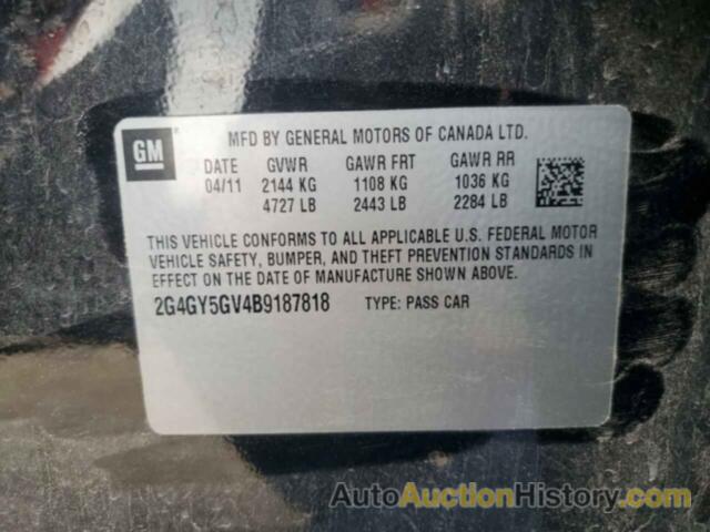 BUICK REGAL CXL, 2G4GY5GV4B9187818