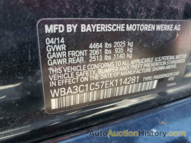 BMW 3 SERIES I SULEV, WBA3C1C57EK114281