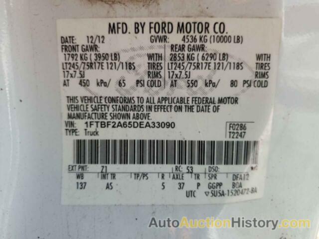 FORD F250 SUPER DUTY, 1FTBF2A65DEA33090