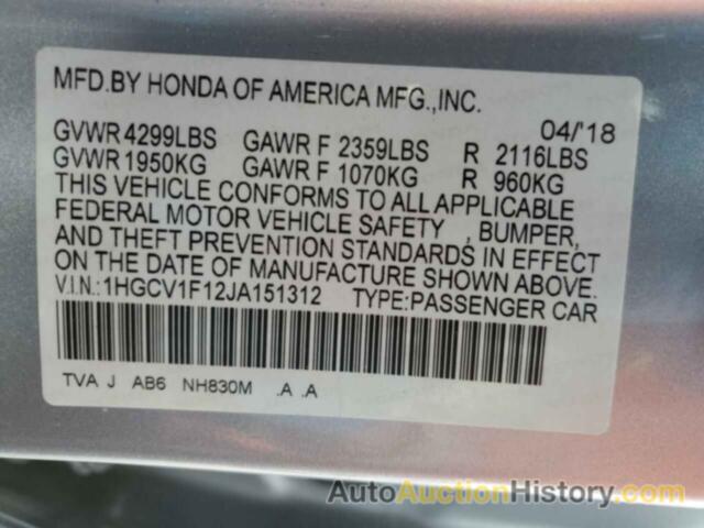 HONDA ACCORD LX, 1HGCV1F12JA151312