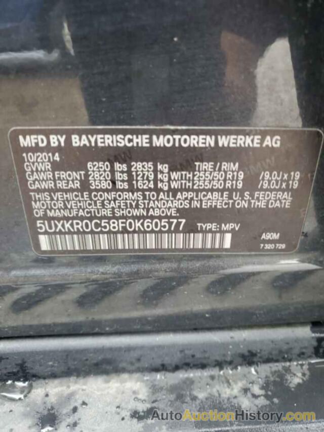 BMW X5 XDRIVE35I, 5UXKR0C58F0K60577