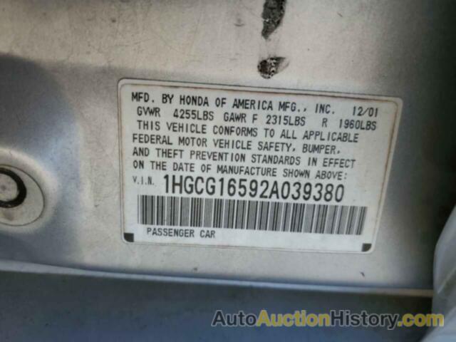 HONDA ACCORD EX, 1HGCG16592A039380