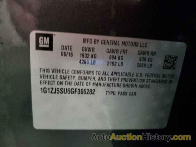 CHEVROLET MALIBU HYBRID, 1G1ZJ5SU6GF306282