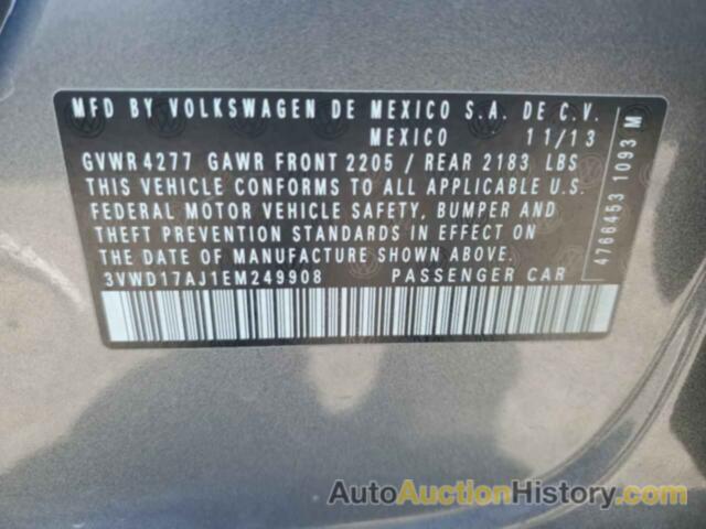 VOLKSWAGEN JETTA SE, 3VWD17AJ1EM249908