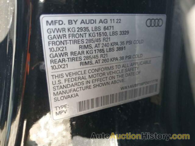 AUDI Q8 PREMIUM, WA1AVBF16PD011776