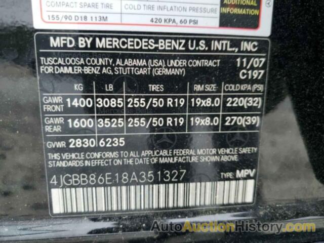 MERCEDES-BENZ M-CLASS 350, 4JGBB86E18A351327