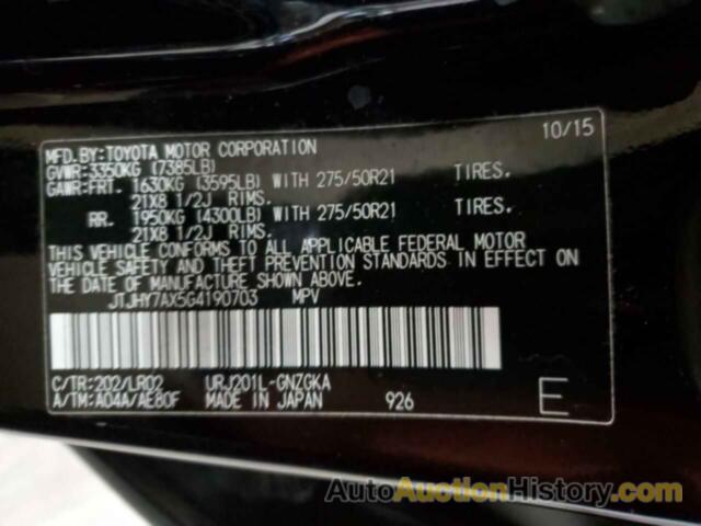 LEXUS LX570 570, JTJHY7AX5G4190703